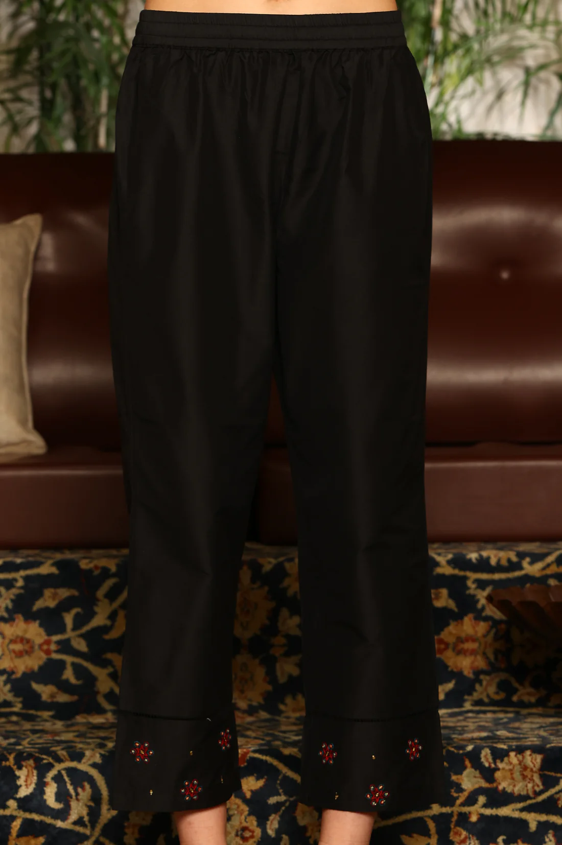 black multi coloured patch printed metallic embroidered a line kurta, pants and dupatta set black multi coloured patch printed metallic embroidered a line kurta, pants and dupatta set