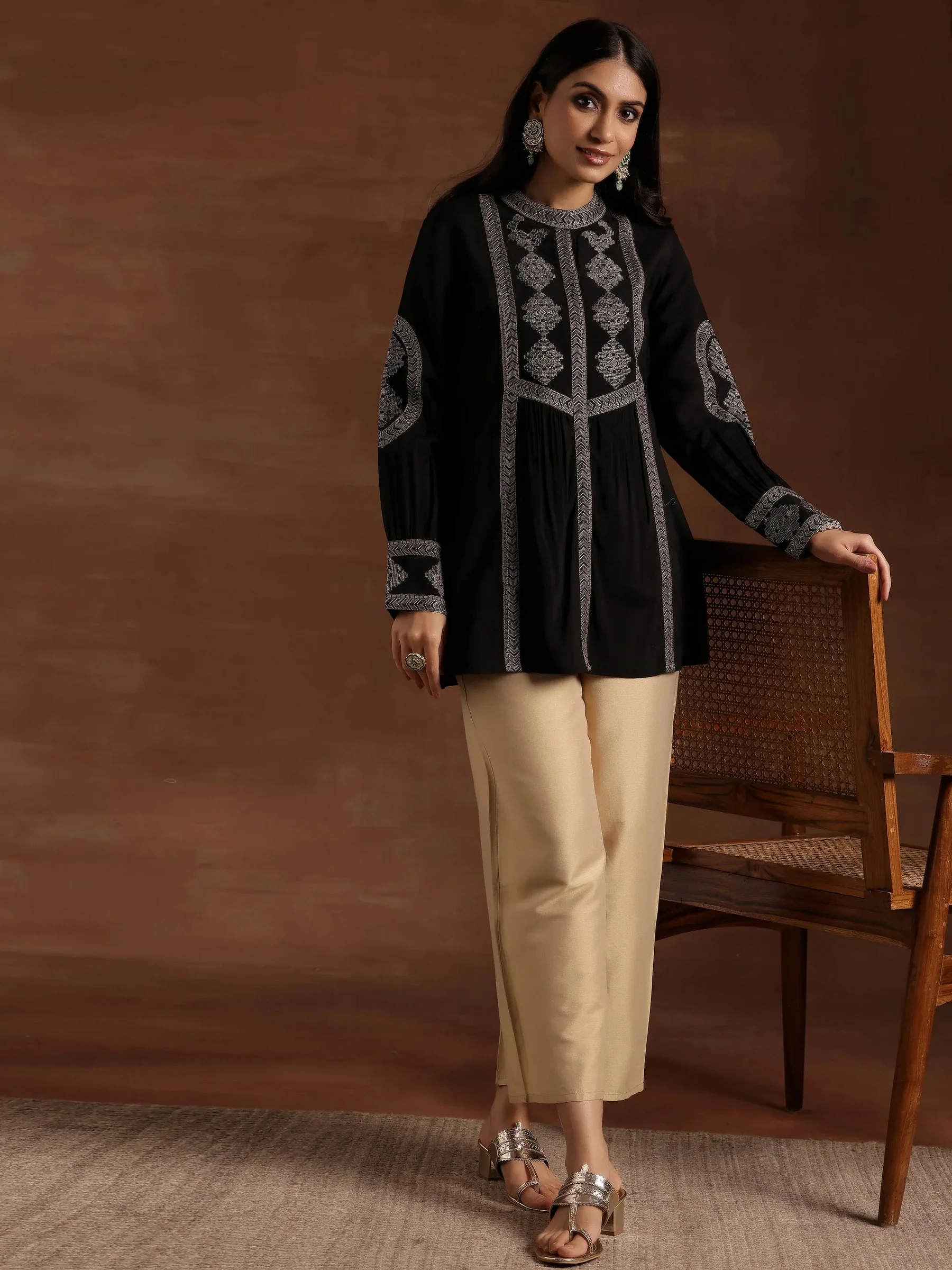 beige solid silk palazzos beige solid silk palazzos