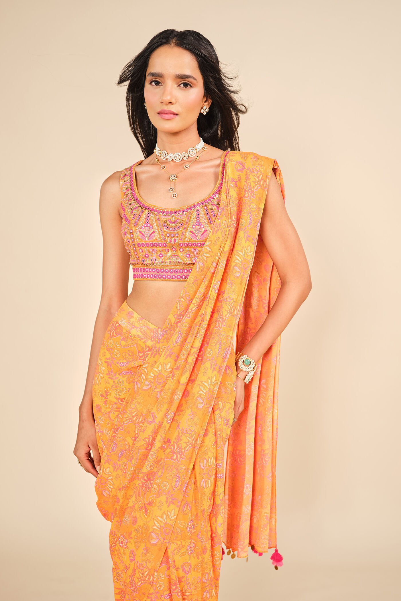 kanchi pre draped saree kanchi pre draped saree