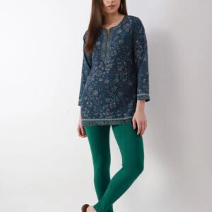 Buy ethnic women wear online – cotton lycra solid fitted leggings for women by Nivriti